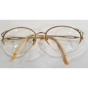 Vintage Tura Mod 659 D11 51[]17 Half Rimmed Gold Tone Ball socket